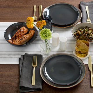 Oneida Organic Shades Gray 12 Piece Dinnerware Set, stoneware (view 3)