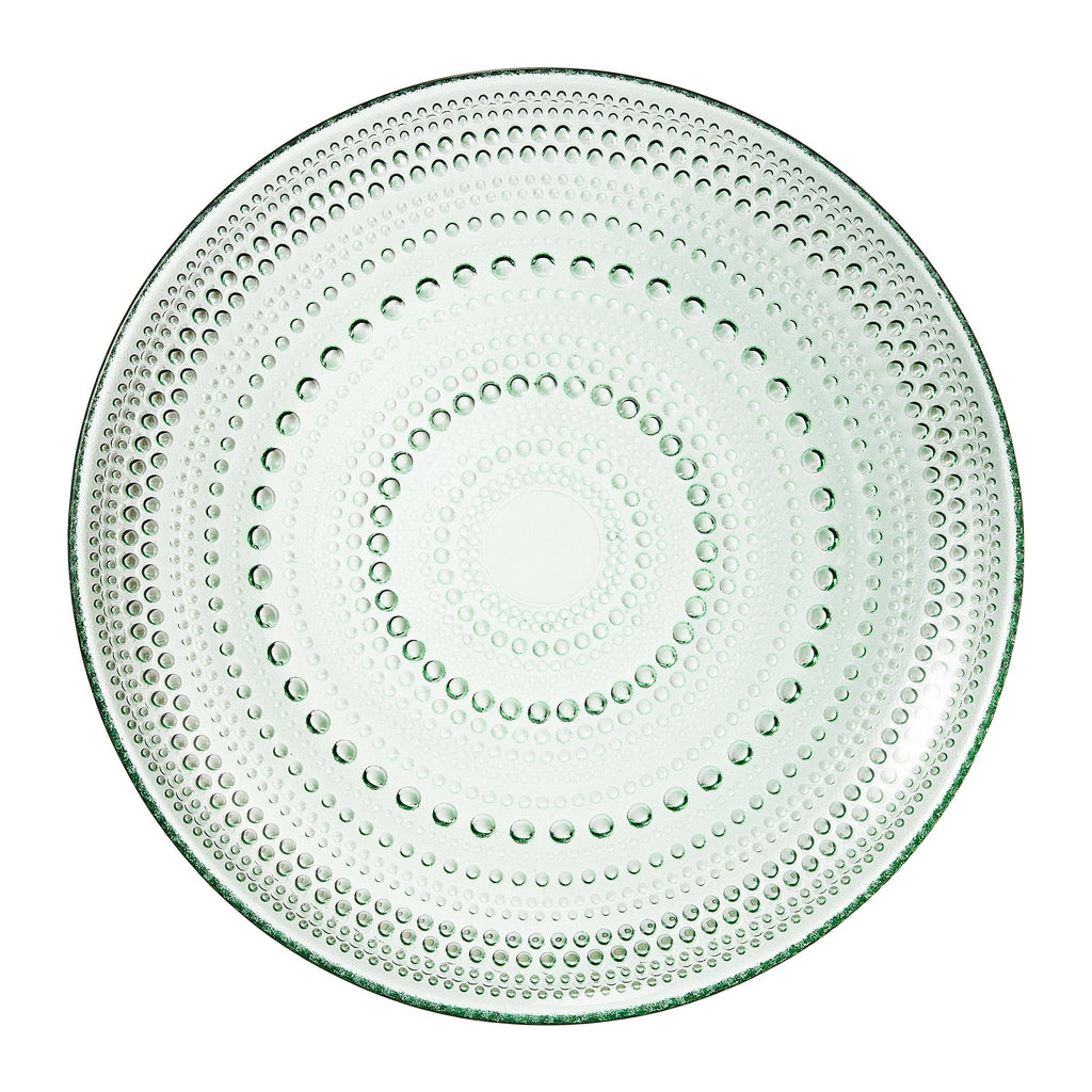 Green Glass Hobnail Dinner Plates Set of 4 – Vintage Textured Charger Plates for Dining Table