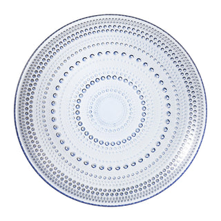 Blue Glass Hobnail Dinner Plates Set of 4 – Vintage Decorative Charger Plates for Home Dining