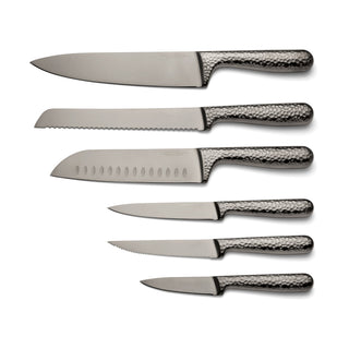 Cambridge Nero Hammered Titanium 12 Piece Cutlery Block Set, stainless steel (view 3)