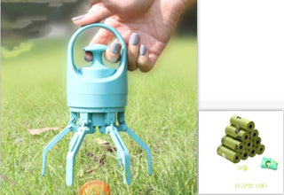 Compact Dog Waste Scooper with Built-In Bag Dispenser – Portable Pet Cleanup Tool