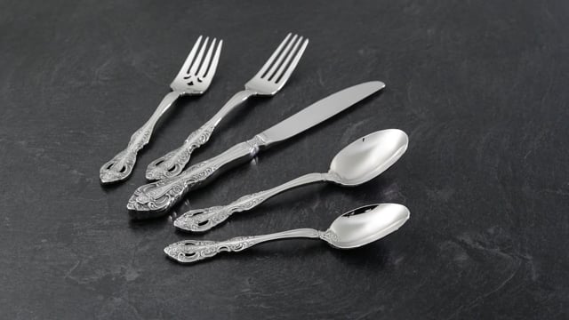 Oneida Michelangelo Salad Forks, Set of 4, 18/10 stainless steel (view 5)