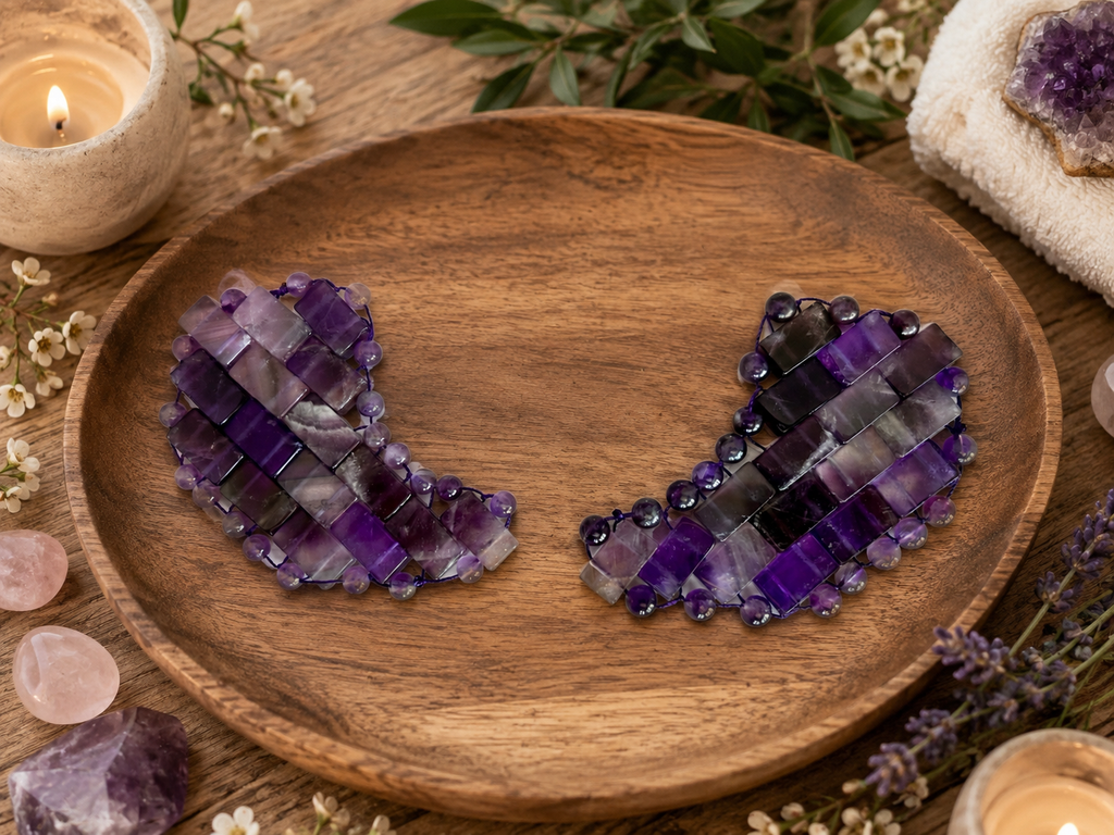Amethyst Under Eye Mask – Cooling Crystal Eye Mask Set