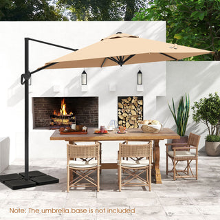 9-Foot Cantilever Patio Umbrella with Vented Sun-Protective Canopy