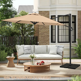 9-Foot Cantilever Patio Umbrella with Vented Sun-Protective Canopy