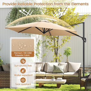 9-Foot Cantilever Patio Umbrella with Vented Sun-Protective Canopy