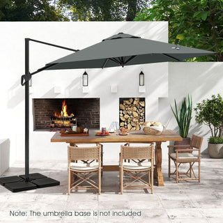 9-Foot Cantilever Patio Umbrella with Vented Sun-Protective Canopy