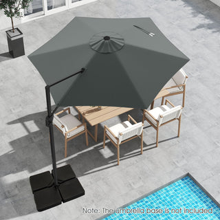 9-Foot Cantilever Patio Umbrella with Vented Sun-Protective Canopy