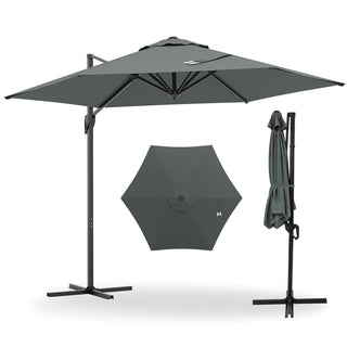 9-Foot Cantilever Patio Umbrella with Vented Sun-Protective Canopy