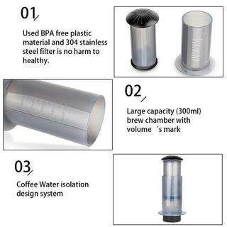 Portable AeroPress Coffee Maker – Hand Coffee Brewer