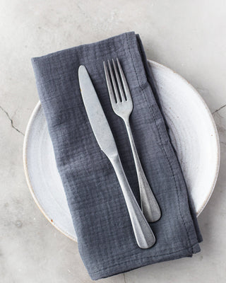 Elegant Crinkle Cotton Dinner Napkins – 4-Piece Soft Textured Set