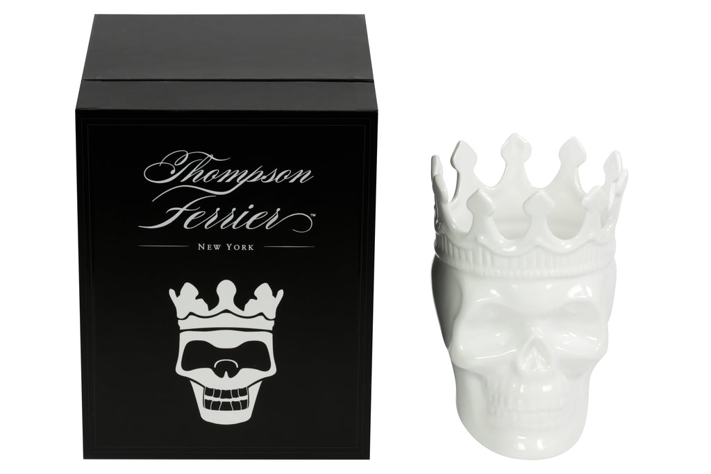 White Louise Skull Candle – Artistic Skull Candle for Modern Home Décor