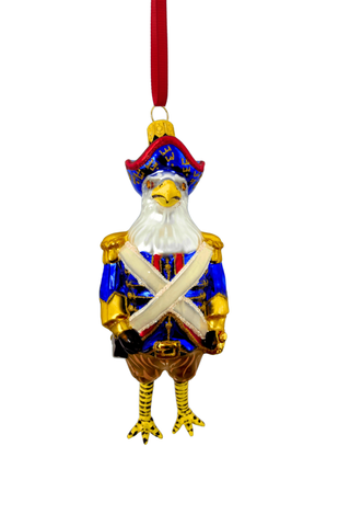 Eagle Founding Feather Glass Ornament – Declaration of Elegance Collection