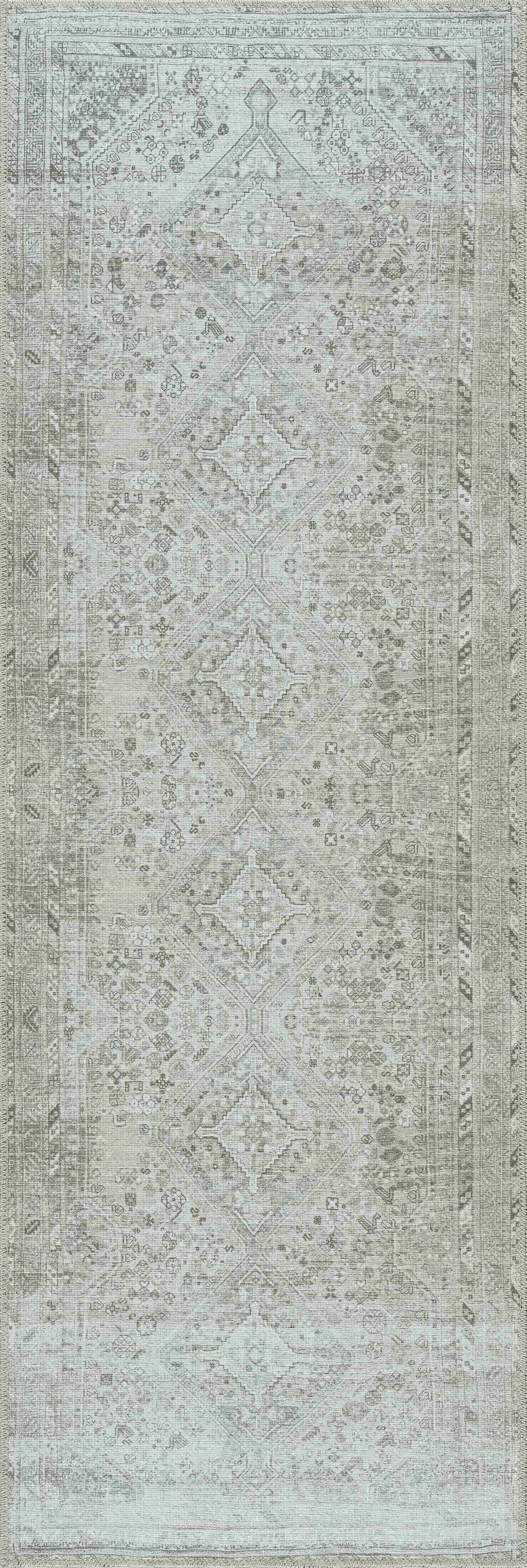 Barny Sage Flat Pile Washable Rug – Soft Modern Area Carpet for Home