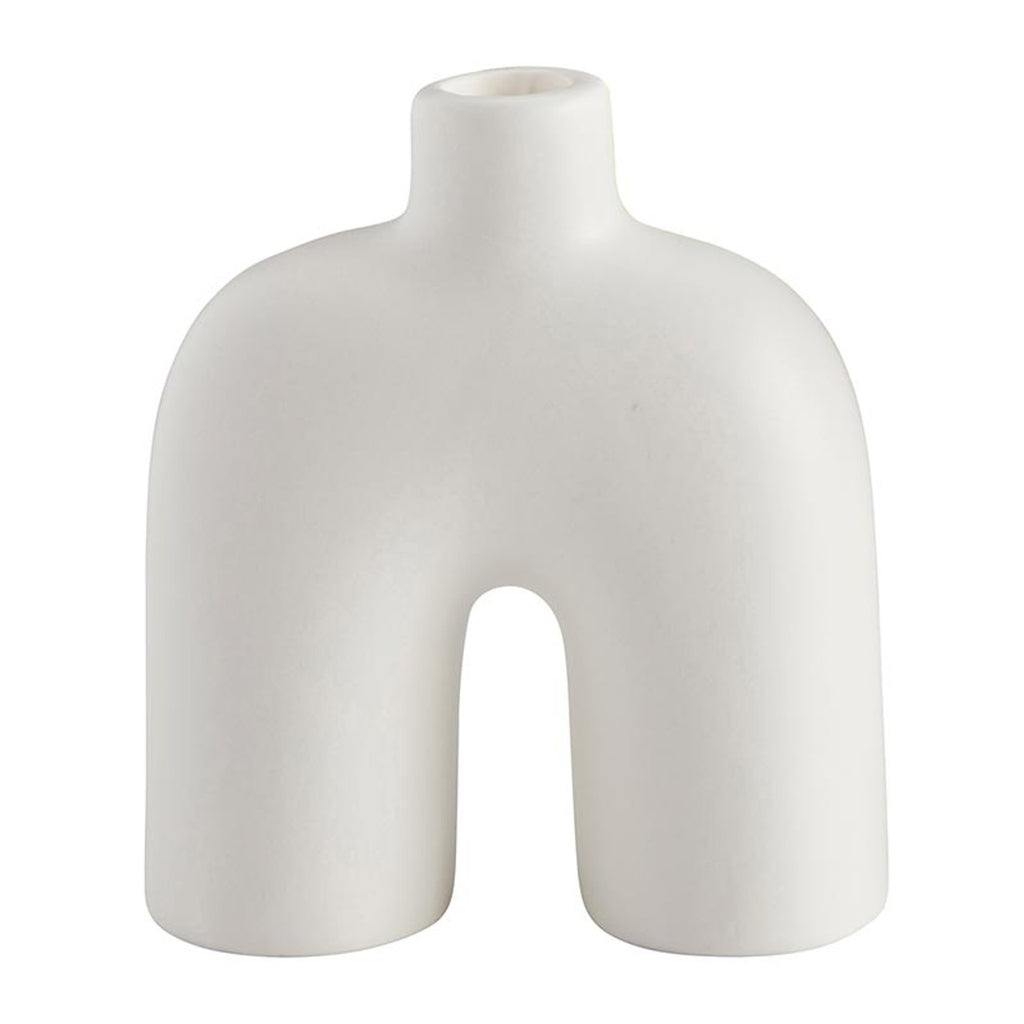 White Ceramic Candleholder Collection – Set of 2 | Modern, Abstract & Minimalist Designs