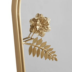 Adaline Arched Metal Floral Wall Mirror | Gold Decorative Mirror