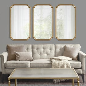 Adelaide Gold Scalloped Wood Wall Mirror – Madison Park | Elegant Rectangular Accent