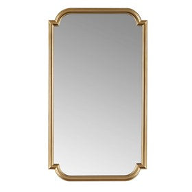 Adelaide Gold Scalloped Wood Wall Mirror – Madison Park | Elegant Rectangular Accent