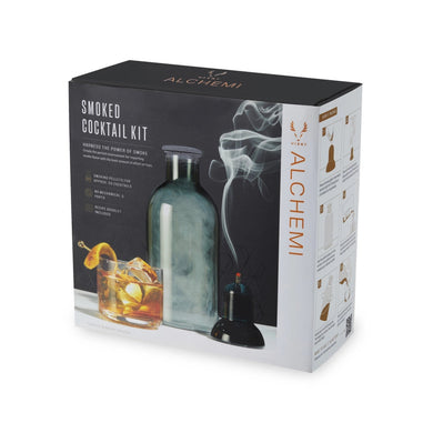 Alchemi™ 5-Piece Smoked Cocktail Kit with Glass Carafe & Reusable Pellets