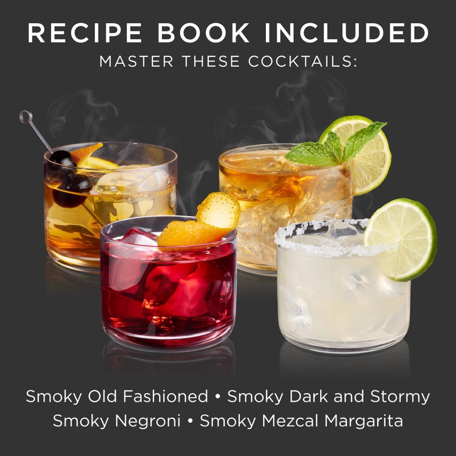 Alchemi™ 5-Piece Smoked Cocktail Kit with Glass Carafe & Reusable Pellets