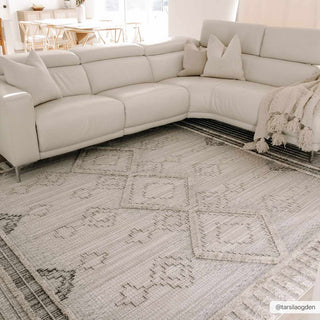 Amaga High Low Rustic Rug – Textured Modern Washable Area Carpet