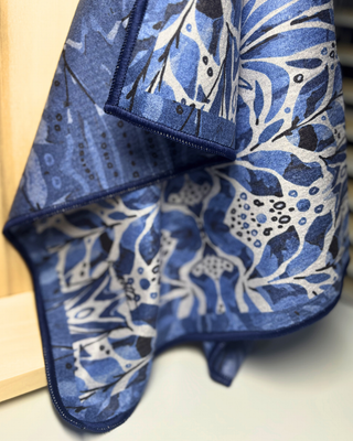 Amina Indigo Double-Sided Tea Towel