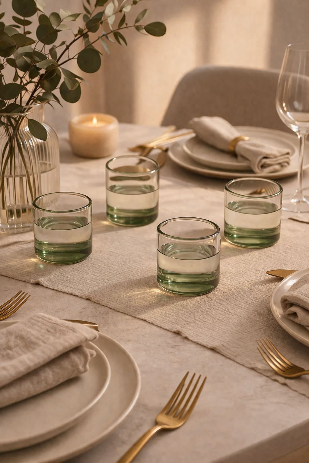Ana Clear Recycled Glasses Set of 4