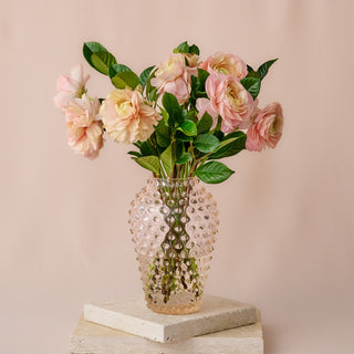 Hobnail Glass Vase in Apricot Chiffon – Barrel
