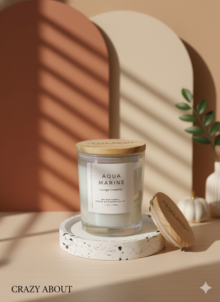 Energy Crystal Candle — Natural Soy Wax, Aromatherapy & Healing Crystals