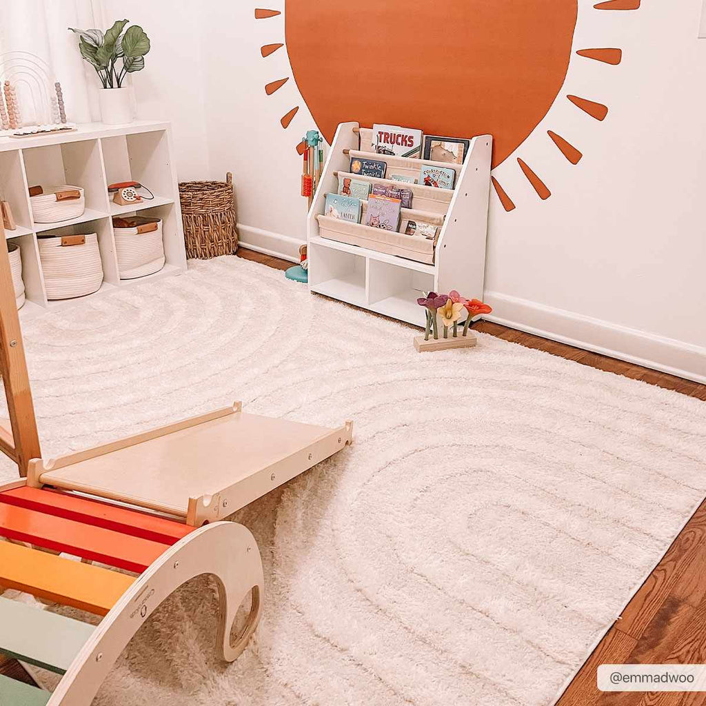 Arnel Cream Area Rug – Contemporary Light Neutral Floor Carpet