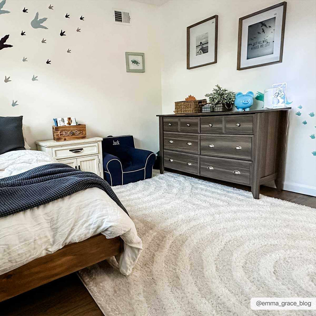 Arnel Cream Area Rug – Contemporary Light Neutral Floor Carpet