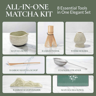Strabella Matcha Whisk Set – Complete Bamboo & Ceramic Tea Set