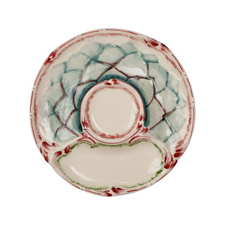 Artichoke Plates Set of 2 – Hand-Painted Portuguese Majolica Style Serving Plates