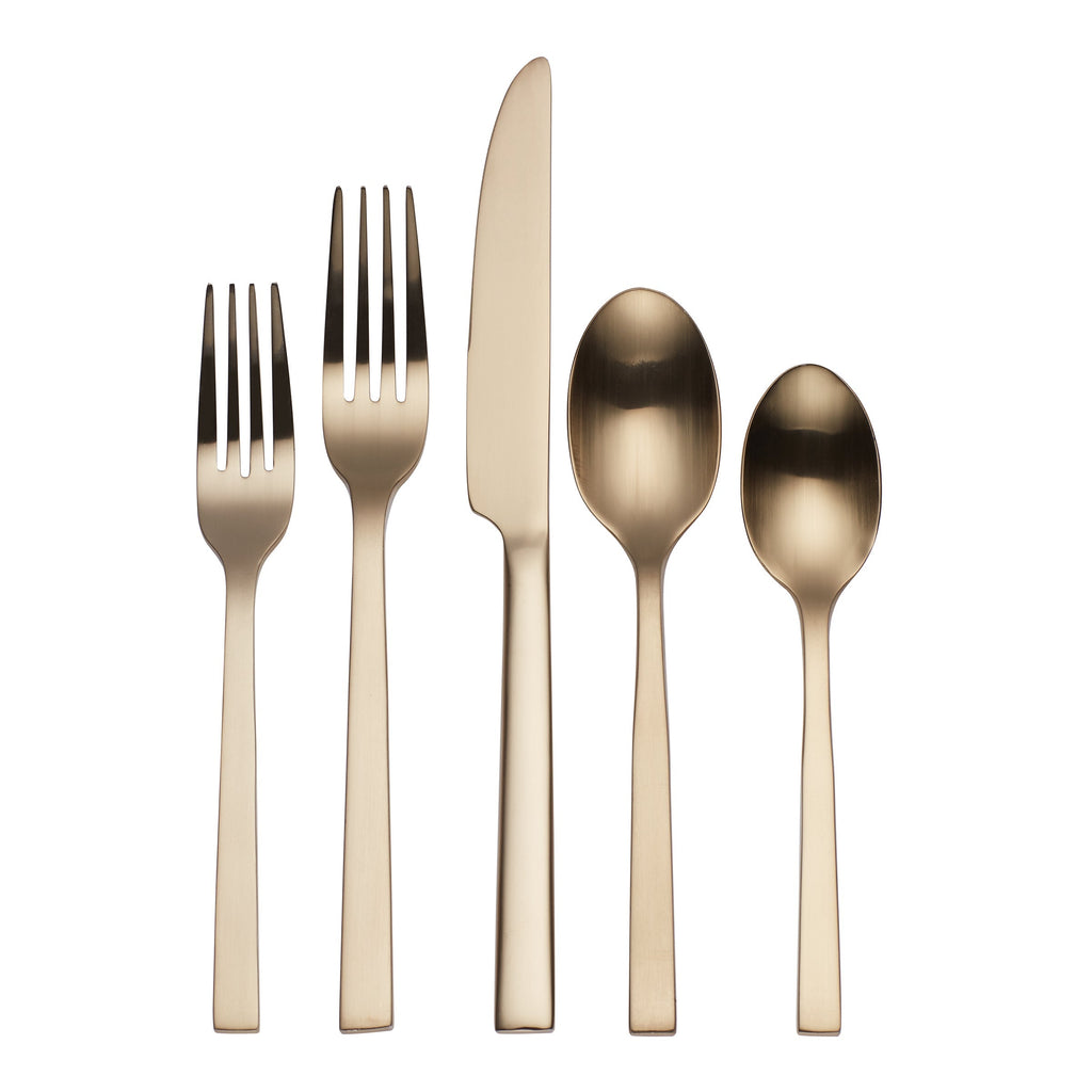 Oneida Chefs Table Champagne 20 Piece Flatware Set, 18/0 stainless steel