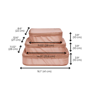 Compression Packing Cubes & Packing Bags – Recycled Nylon – 8-pack – Pink/Blush