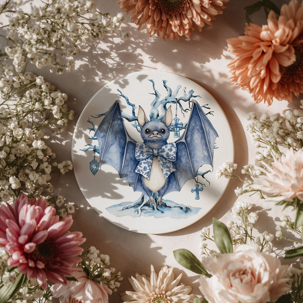 Blue & White Chinoiserie Halloween Coasters – Set of 8 Designs