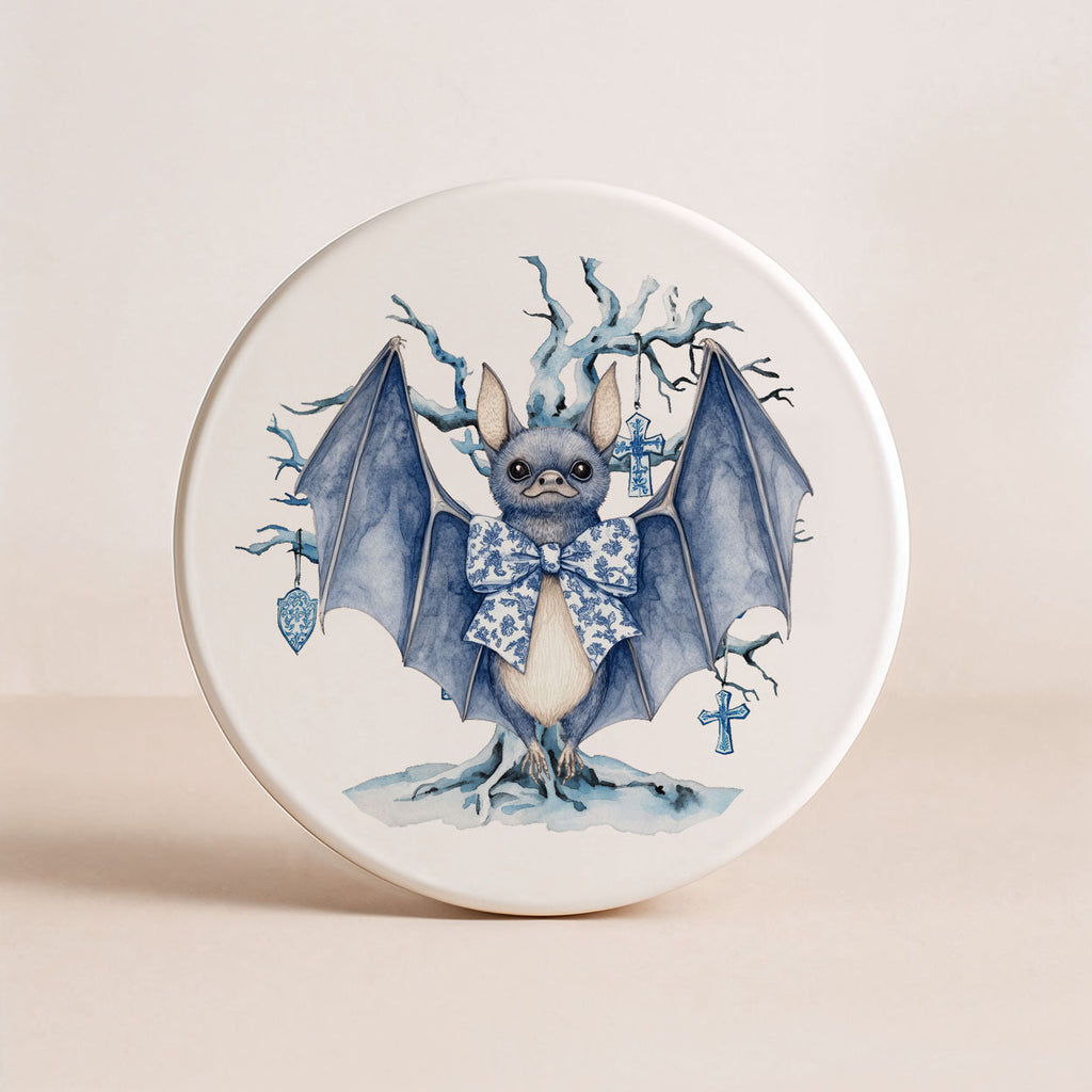 Blue & White Chinoiserie Halloween Coasters – Set of 8 Designs