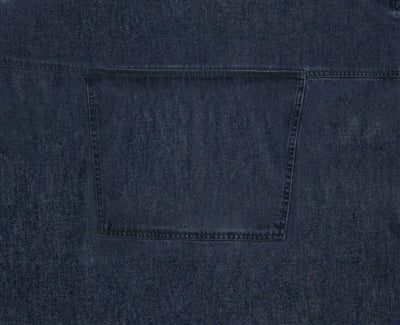 BBQ Style Apron – Brute ST Denim with Leather Straps and Utility Hooks