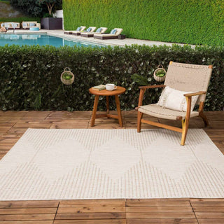 Stephan Beige Outdoor Rug – Durable Neutral Patio Carpet for Outdoors