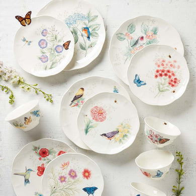 Lenox Butterfly Meadow Flutter 12-Piece Dinnerware Set, porcelain (view 2)