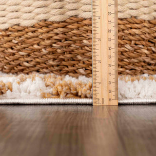 Kieu Mustard Ivory Checkered Area Rug – Modern Patterned Floor Carpet