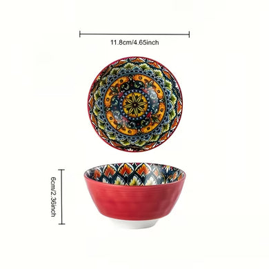 Maison Marrakech Artisan Ceramic Bowl Set – Set of 6