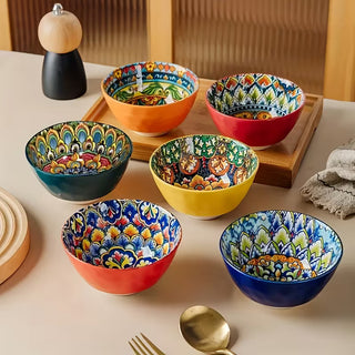 Maison Marrakech Artisan Ceramic Bowl Set – Set of 6