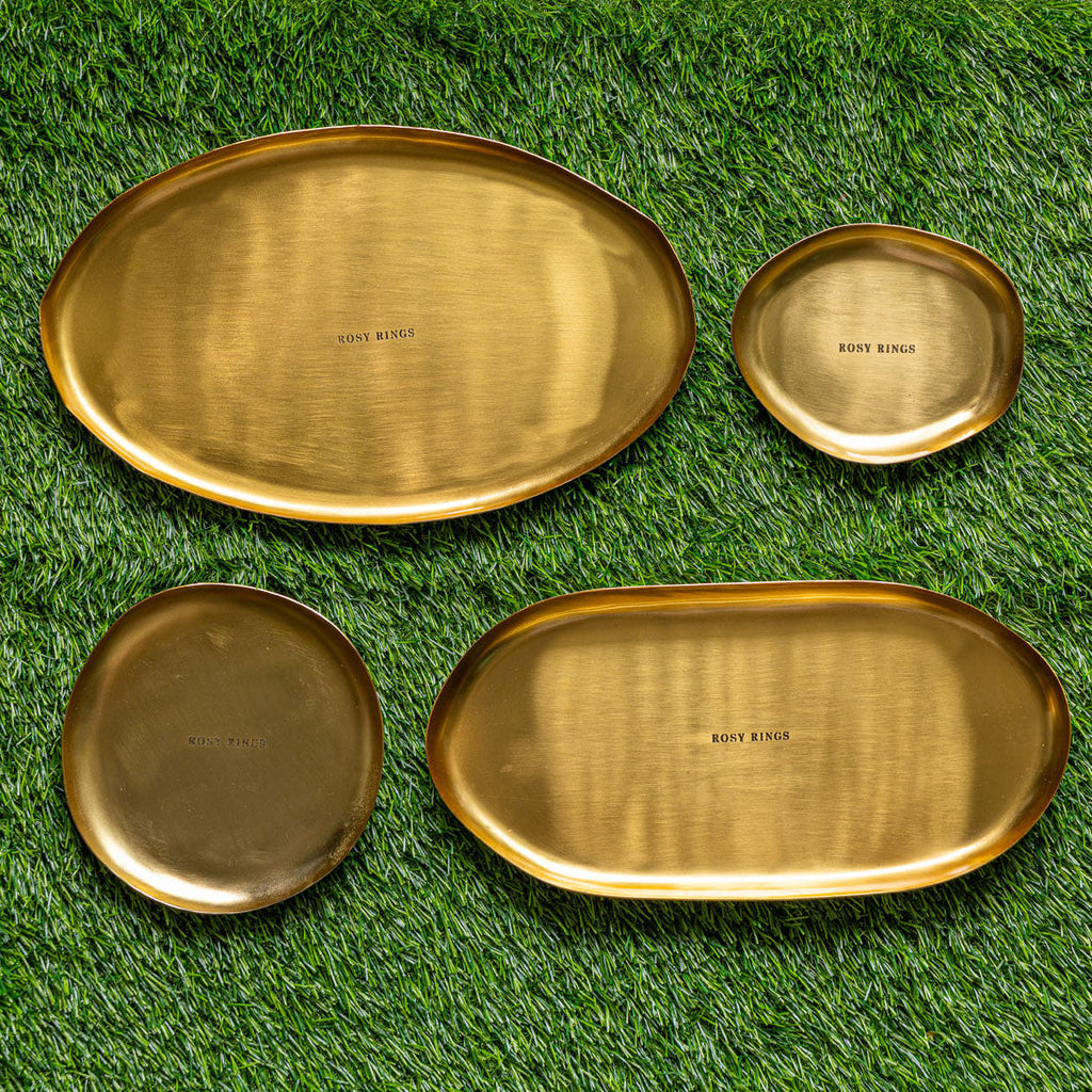 Gold Statement Botanical Candle Plate