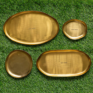 Gold Centerpiece Botanical Candle Plate