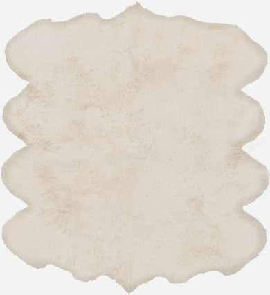 Premium White Soft Sheepskin Rug – Luxurious Cozy Living Room Carpet