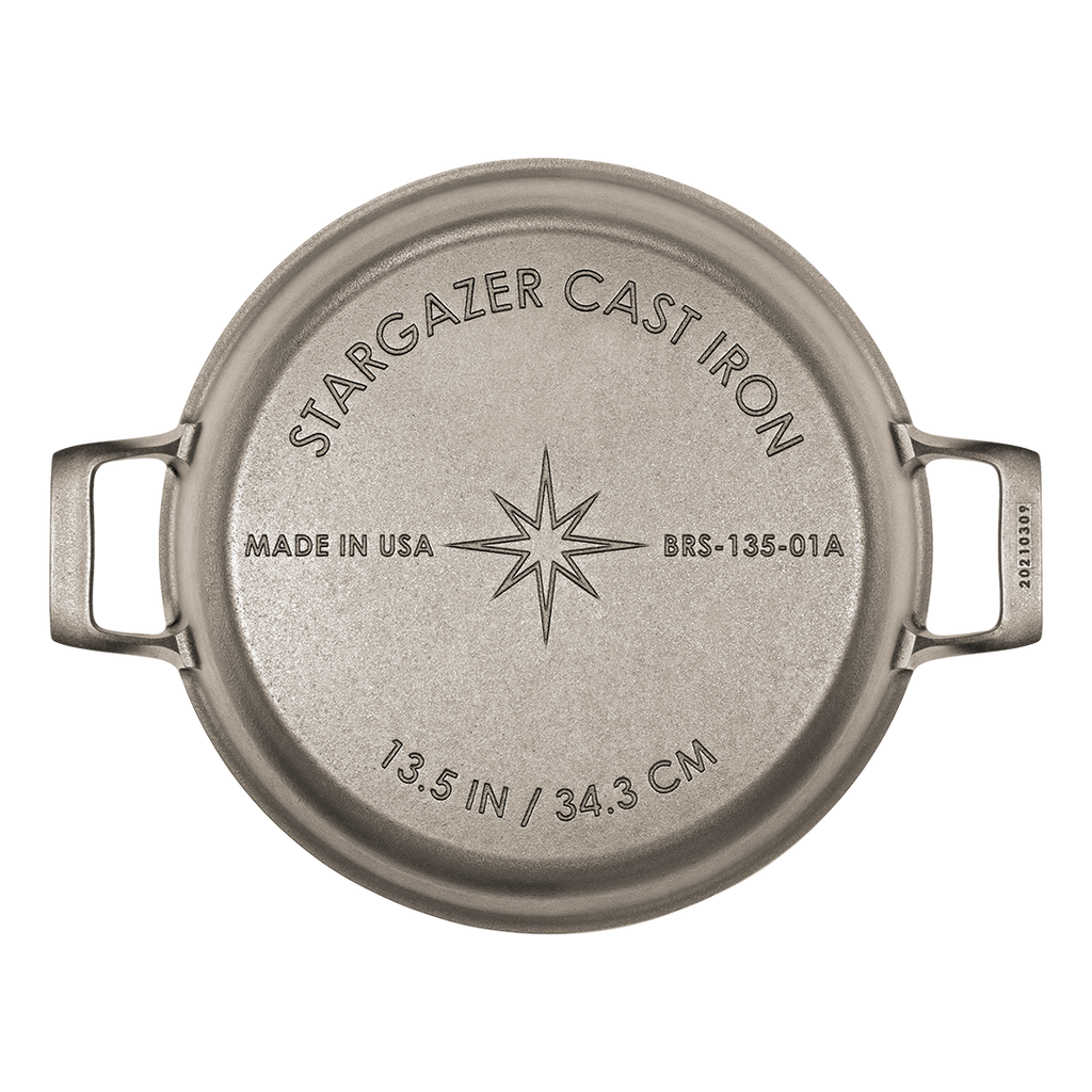Heritage Gold 13.5-Inch Cast Iron Braiser – American Made