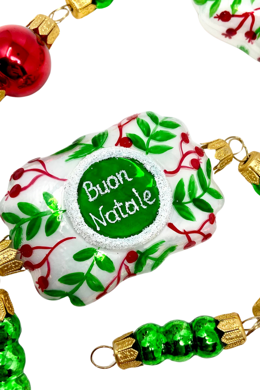 Buon Natale Glass Tree Garland – Sicilian Carretto Collection