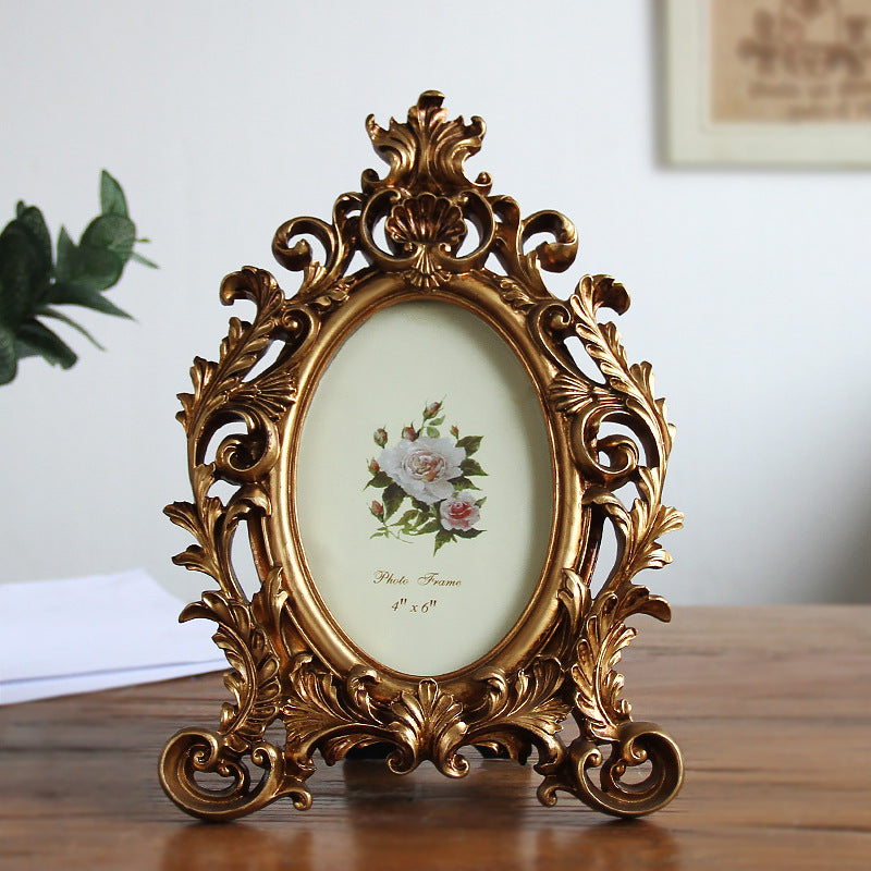 Ornate Gold Baroque Crown Photo Frame