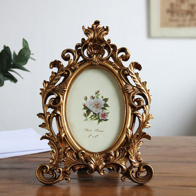Ornate Gold Baroque Crown Photo Frame